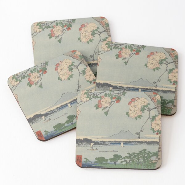 Item preview, Cherry Blossoms on Spring River Ukiyo-e Japanese Art designed and sold by VintageArchive.
