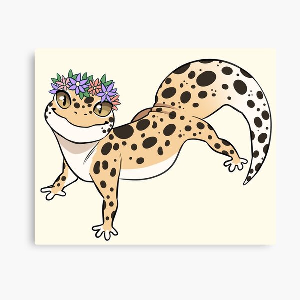 Cute Leopard Gecko Gecko Cartoon Canvas Prints | Redbubble