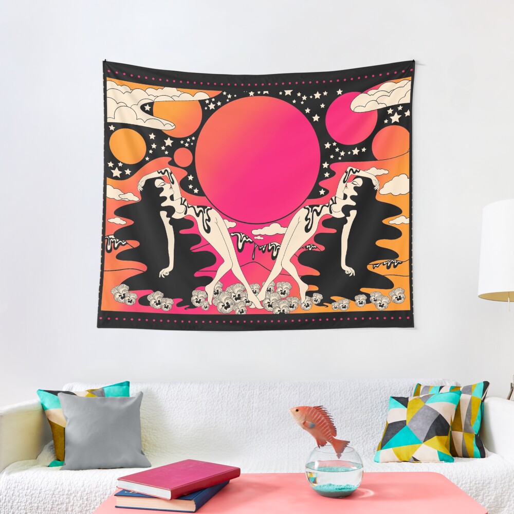 Groovy ladies at sunset Tapestry