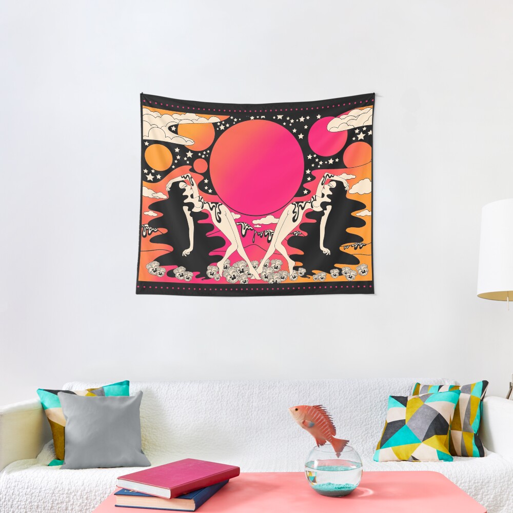 Groovy ladies at sunset Tapestry