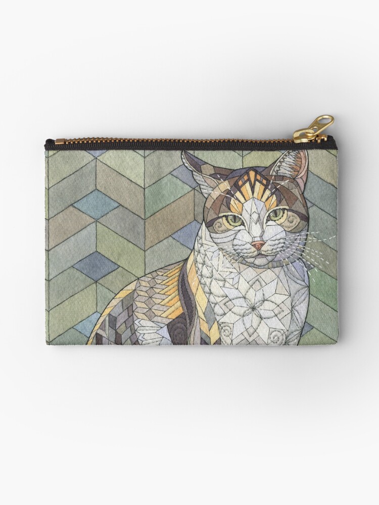 Thumbnail 1 of 4, Zipper Pouch, Calico Cat designed and sold by ZHField.