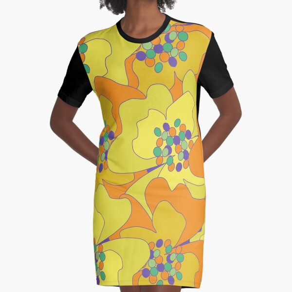 Early Spring Passion Flowers 1 Graphic T-Shirt Dress