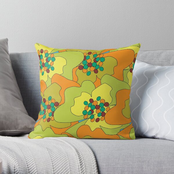 Late Spring Passion Flowers 1 Throw Pillow