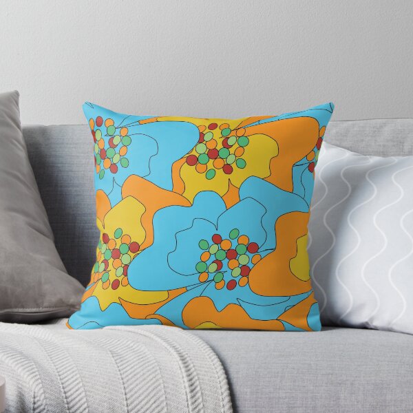 Summer Flowers Delight 1 Throw Pillow