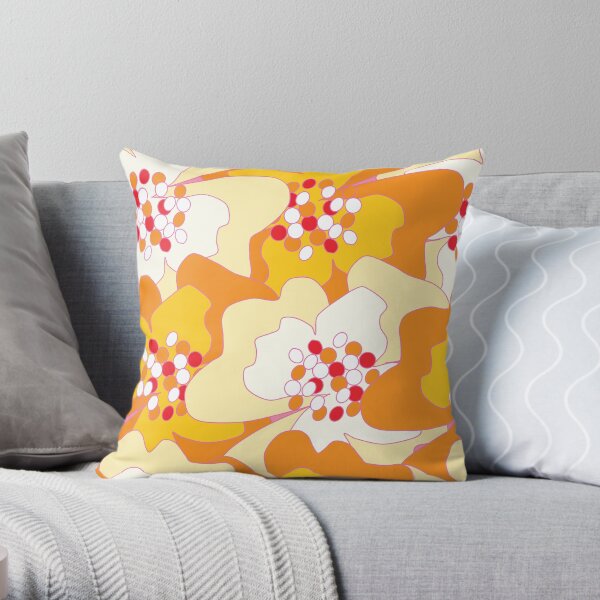Summer Flowers Delight 2 Throw Pillow