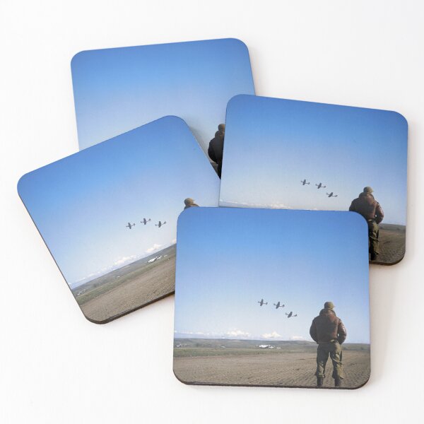 Item preview, An unidentified Tuskegee airman standing on an airfield, looking at airplanes, Ramitelli, Italy designed and sold by Marina Amaral.