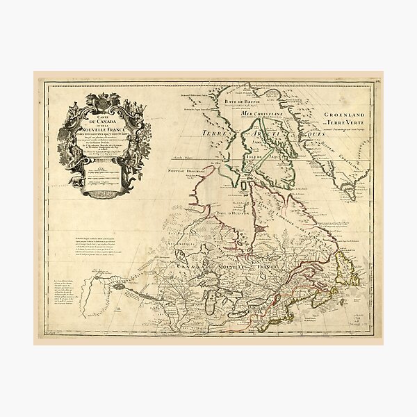 Item preview, Map of Canada (circa 1718) designed and sold by allhistory.