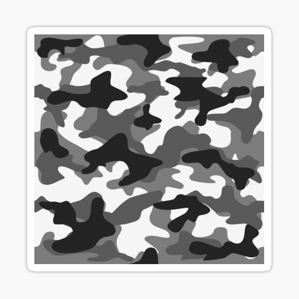 Army Camouflage Pattern Snow Sticker By Lighthouse Art Redbubble - roblox camo shirt template