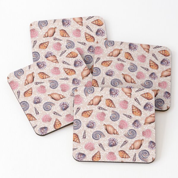 Item preview, Pale Pink Seashells & Coral designed and sold by somecallmebeth.