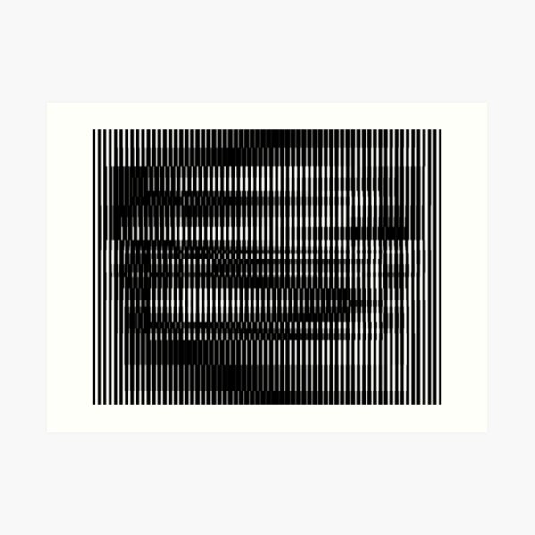monochrome, design, pattern, abstract, horizontal, striped, no people, textured, retro style, in a row, backgrounds Art Print