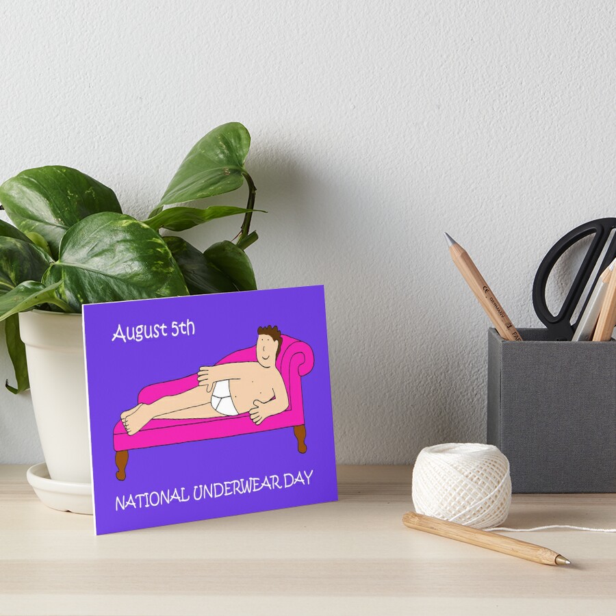 National Underwear Day - August 5th Sticker for Sale by KateTaylor