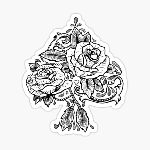 Flower Spade Sticker