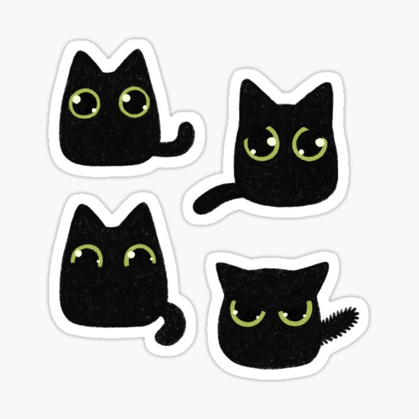 Blob Katze Sticker-Set Sticker