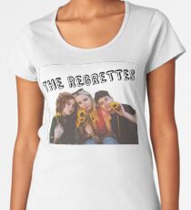 Camiseta premium de cuello ancho las flores se arrepienten