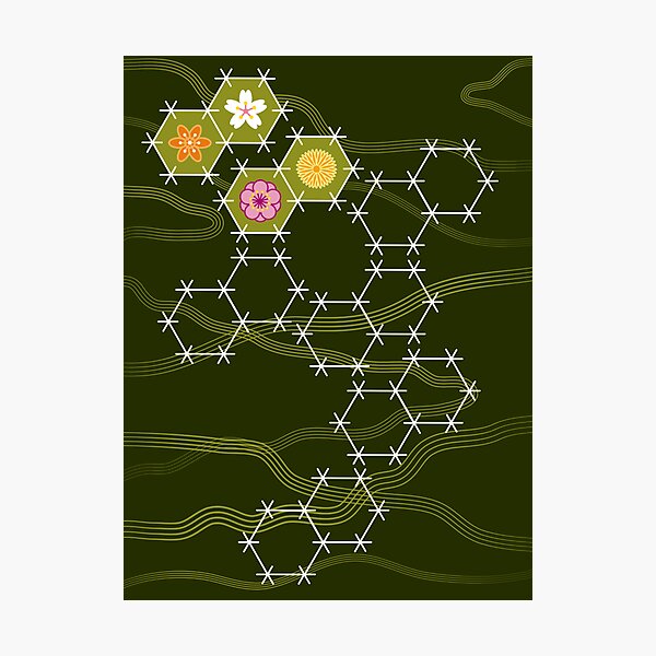 Item preview, Spring Snowflakes (Olive) designed and sold by nekineko.