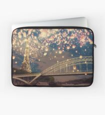 Love Wish Lanterns over Paris Laptop Sleeve