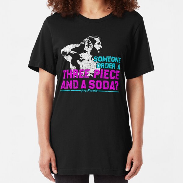 Three Piece And A Soda - Jorge Masvidal Slim Fit T-Shirt