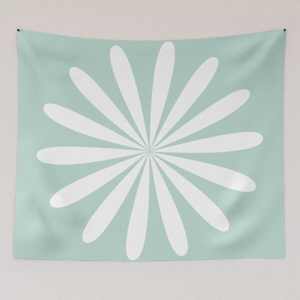 Item preview, Big Daisy in White and Duck Egg  designed and sold by kierkegaard.