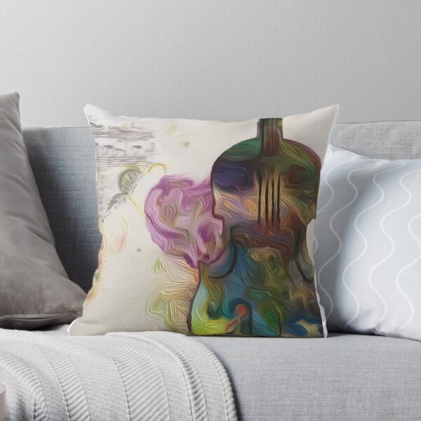 Caper Violin Throw Pillow