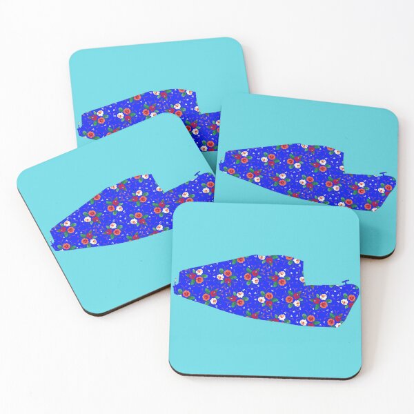 Item preview, Narrowboat Roses Painting Dark Blue designed and sold by weavernap.