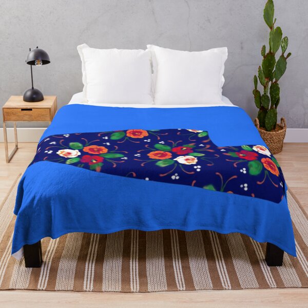 Item preview, Narrowboat Roses Painting Very Dark Blue designed and sold by weavernap.