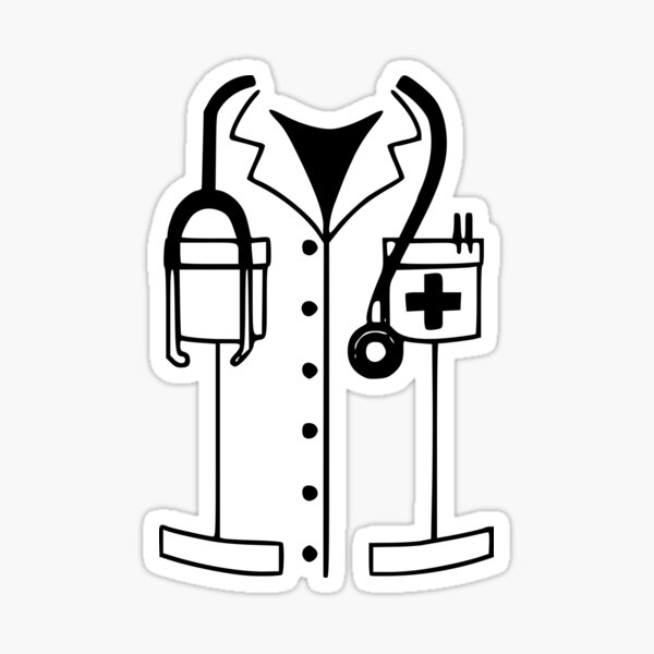 "Doctor smock doctor doctor" Sticker for Sale by TShirtsByMs