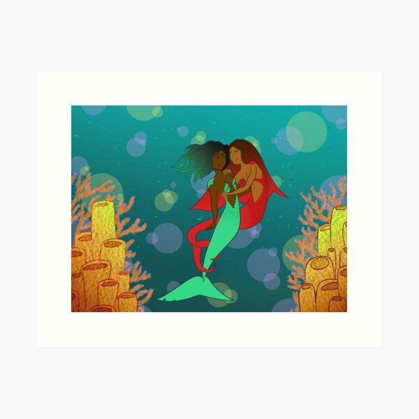 Princesses Mermaid Lovers Lesbian Mermaids Queer Art LGBT Drawing discount Gay Mermaids