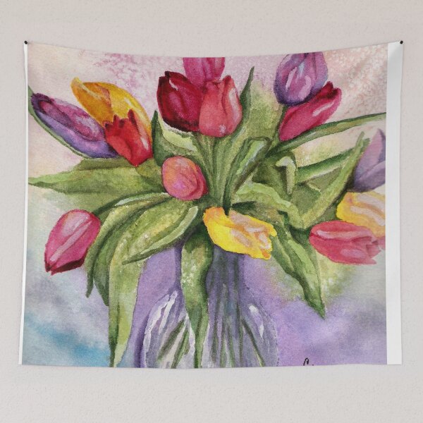 Item preview, Tulip Bouquet in Watercolors designed and sold by Sue Chorney.