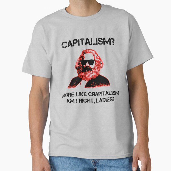 Item preview, Lustiges Kapitalismus-Kommunismus-T-Shirt Karl Marx Crapitalism designed and sold by Creekman Designs.