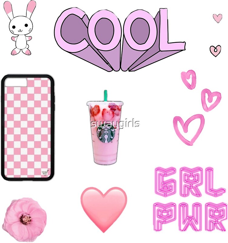 pink aesthetic sticker pack by swaygirls redbubble