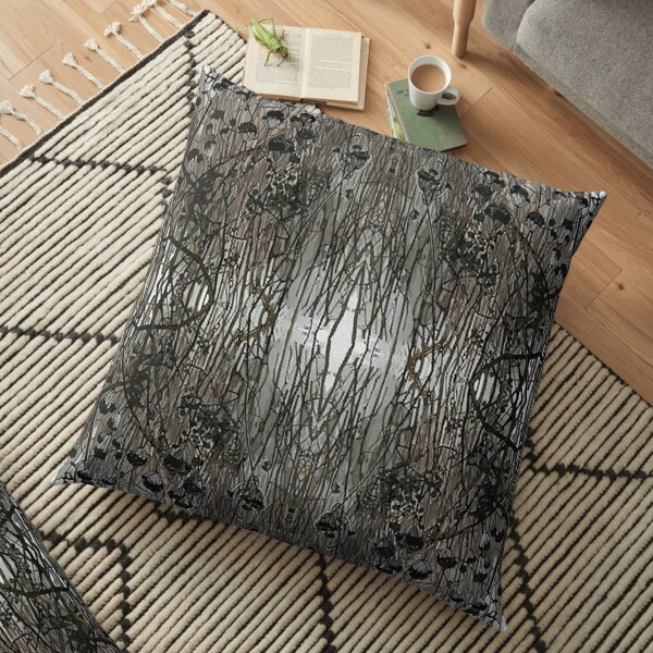 Pattern, grass, plant, nature, dry, winter, water, outdoors, tree, wood, pattern, cold, season Floor Pillow
