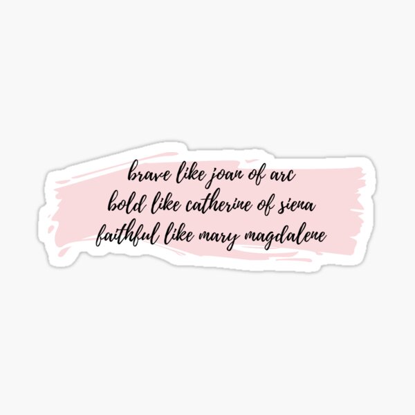 Brave, Bold, and Faithful - Simply Erin Grace Sticker