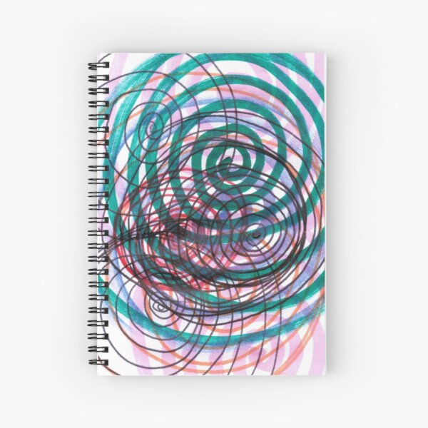 Spiral, pattern, abstract, creativity, shape, design, art, bright, decoration, futuristic, curve Spiral Notebook