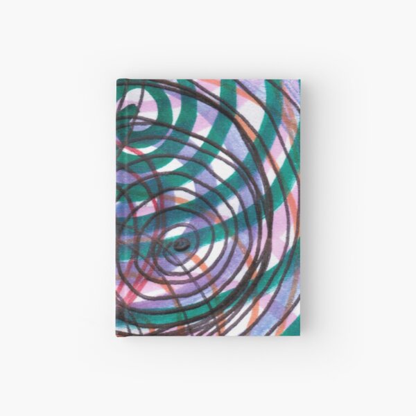 Spiral, pattern, abstract, creativity, shape, design, art, bright, decoration, futuristic, curve Hardcover Journal