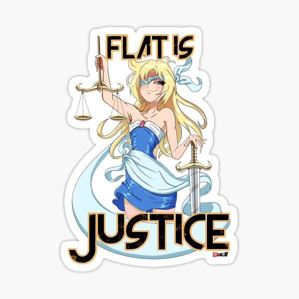 Flat is Justice Sticker