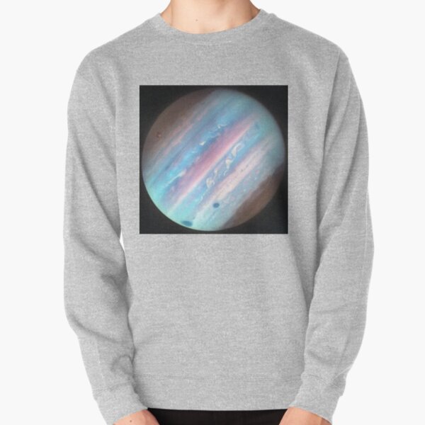Planet, atmosphere, sky, science, astronomy, illustration, saturn, galaxy, space, exploration Pullover Sweatshirt