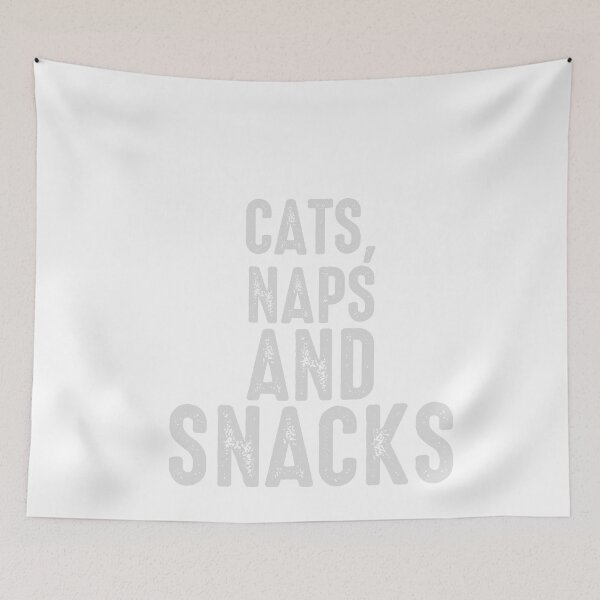 Item preview, Cats, naps, and snacks, Lazy funny, words, cat lover designed and sold by BoomBlab.