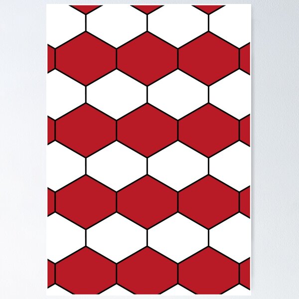 Item preview, Red and White Geometric Pattern designed and sold by Poetic Patterns Studio.