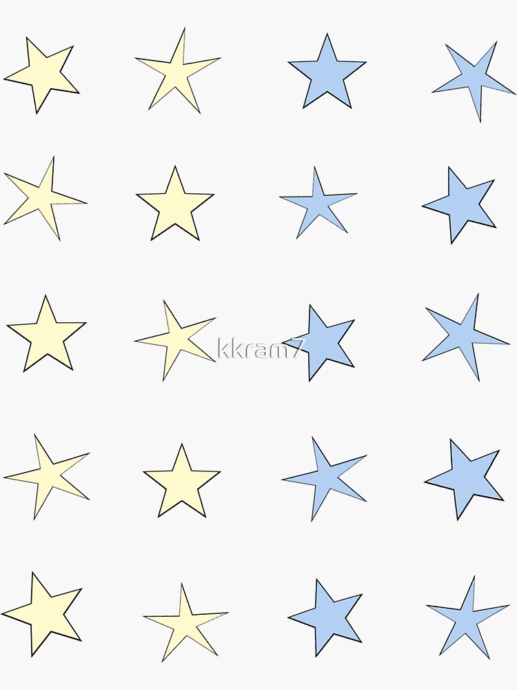 mini star set - blue Sticker for Sale by kkram7