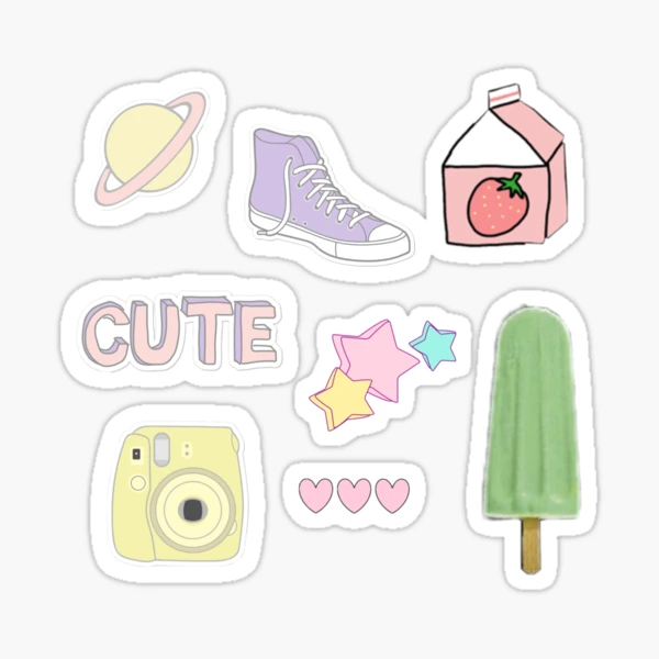 Pastel aesthetic sticker pack | Sticker