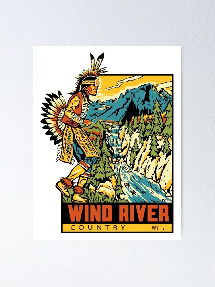 Wind River Wyoming Poster By Retrorockit Redbubble