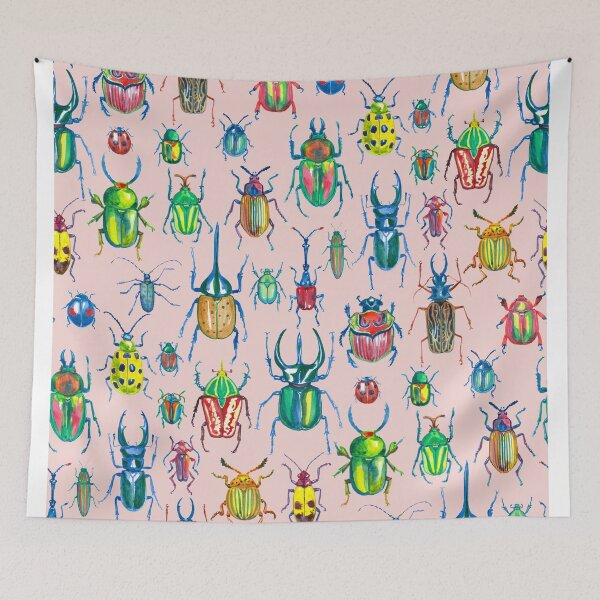 Item preview, colours of beetles - pink designed and sold by yukesmooks.