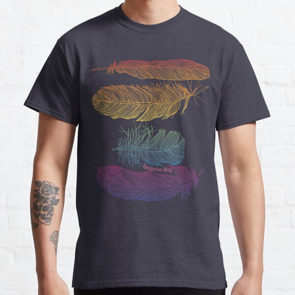 Four Feathers - rainbow print Classic T-Shirt