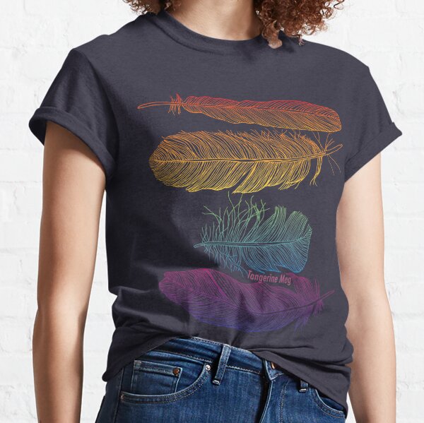 Four Feathers - rainbow print Classic T-Shirt