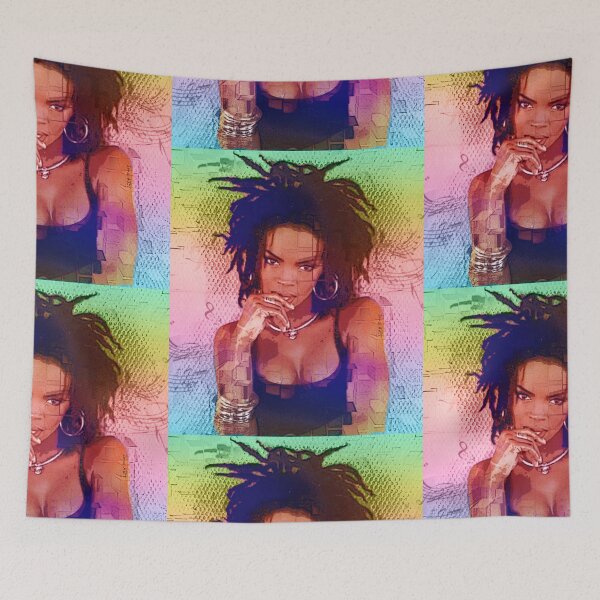 Item preview, Rainbow magical vibes of Lauryn Hill - digital paint by Iona Art Digital designed and sold by IonaArtDigital.