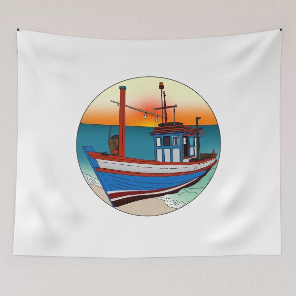Item preview, Beautiful Sailor`s Ship for Fishing on the High Seas designed and sold by elnino8.