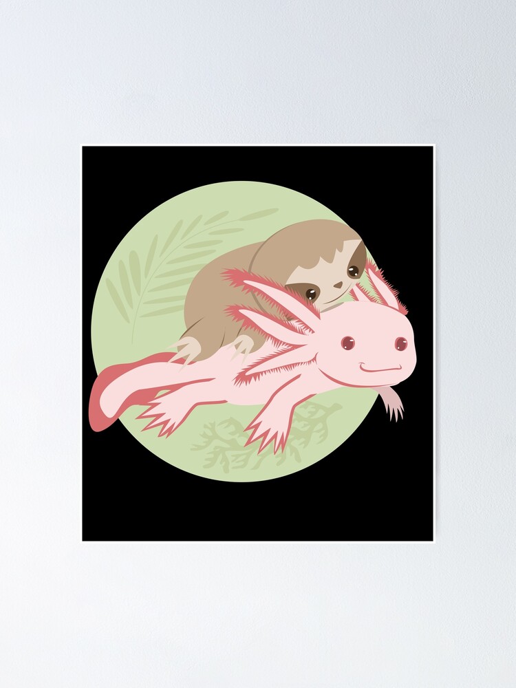 Pink Axolotl Print Personalised Gifts, Leucistic Axolotl Gifts