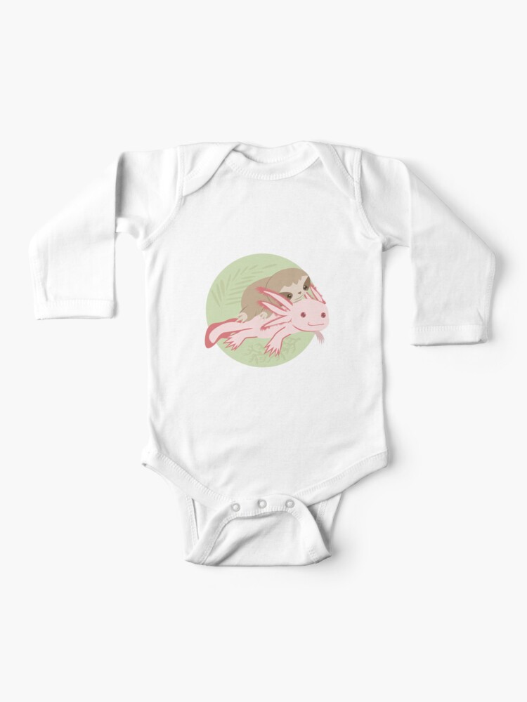 Cute Axolotl Sloth Water Aquarium Pet Animal Gift Baby One Piece By Pubi Redbubble