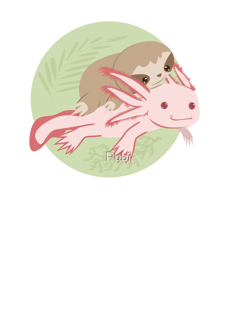 Cute Axolotl Sloth Water Aquarium Pet Animal Gift Baby One Piece By Pubi Redbubble