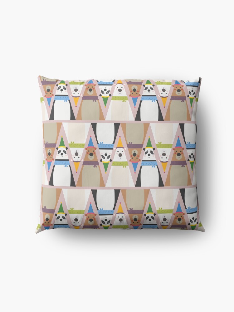 Alternate view of A Sleuth of Bears (Patterns Please) Floor Pillow